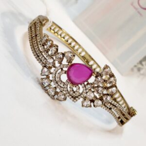 Radiant Rays Ruby Bracelet- Antique Finish