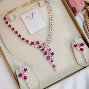 Zareen Ruby Radiance Choker Set for Occasion Wear