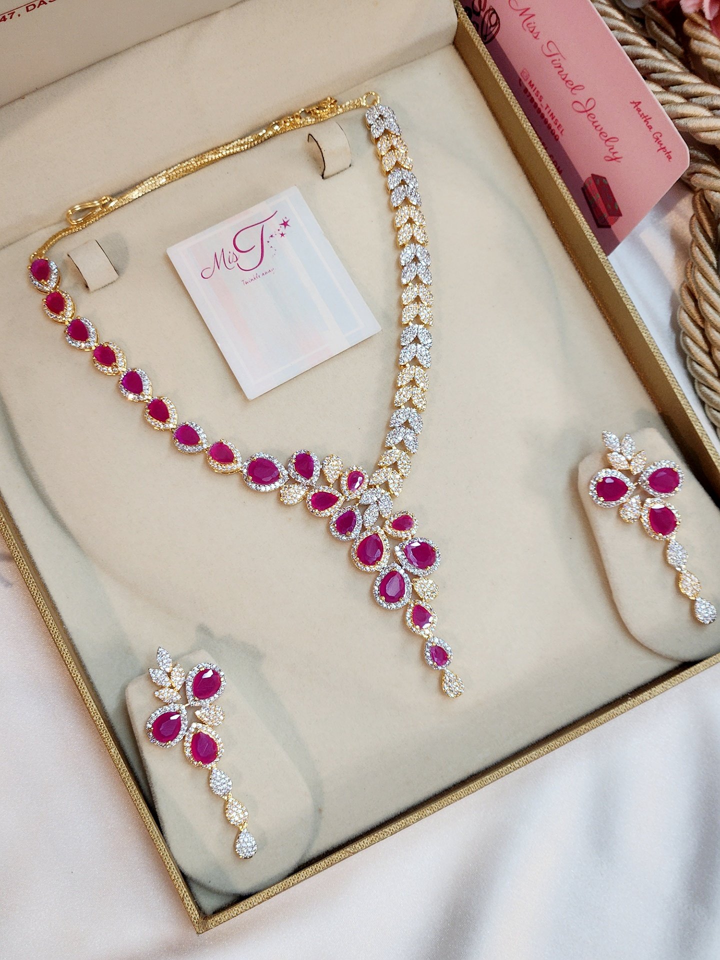 Zareen Ruby Radiance Choker Set for Occasion Wear