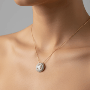 Real look Moisanite Pendant chain