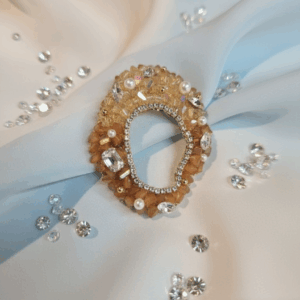 Garnets Inspired Champagne Brooch