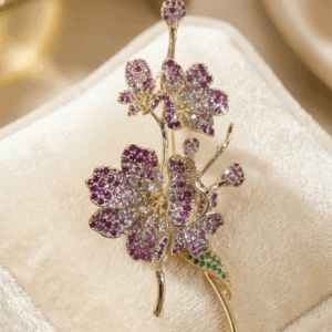 Blossom Butterfly Crystal Brooch