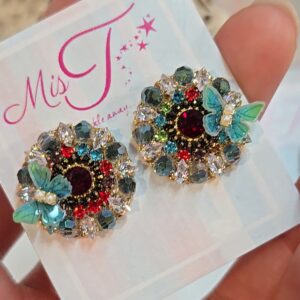 Luxury Multicolor Butterfly Gem Earrings