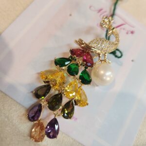 Timeless Multi Peacock Brooch