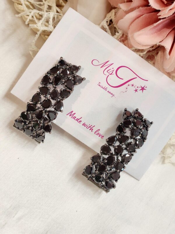 Steam Hot Black Cluster Hoops