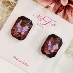 Chocolate Bite Butterfly Studs