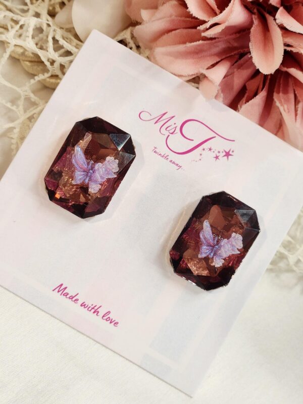 Chocolate Bite Butterfly Studs