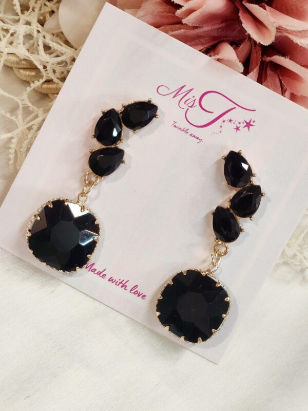 Black Fence Jacket Earrings