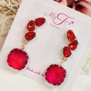 Classic Red Fence Jacket Earrings