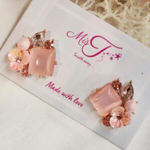 Rose Pink Bloom Studs