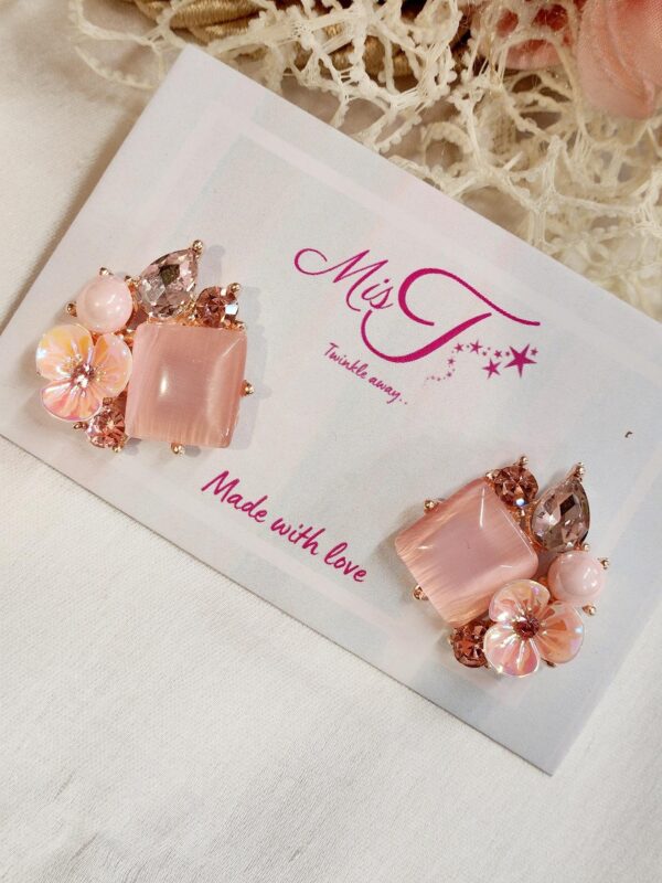 Rose Pink Bloom Studs