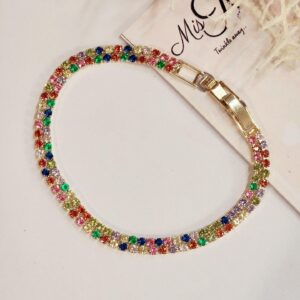 Multi Colour Sleek Double String Bracelet