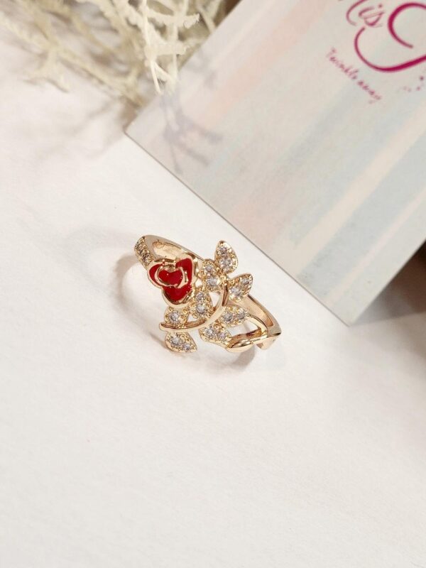Rose Leaf Ring (size 6,size 7)