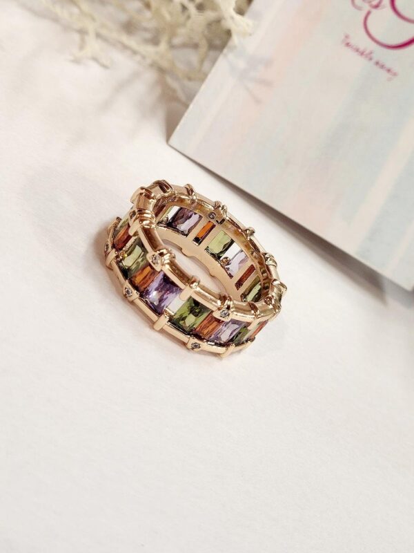 Multi Colour Broad Band Ring (size 6,size 7,size 9)
