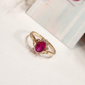 Hot Pink Frame Ring (size 7)