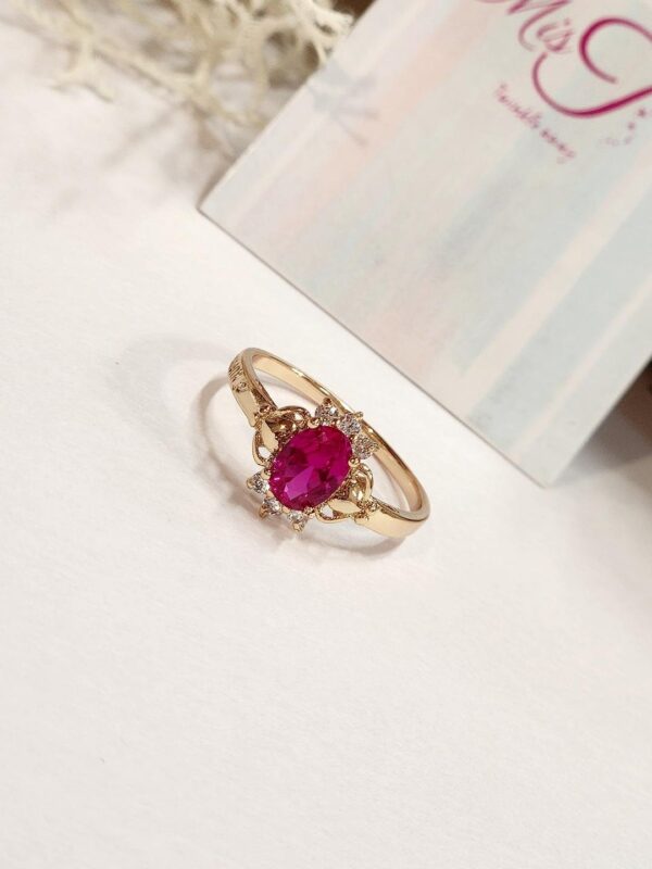 Hot Pink Frame Ring (size 7)