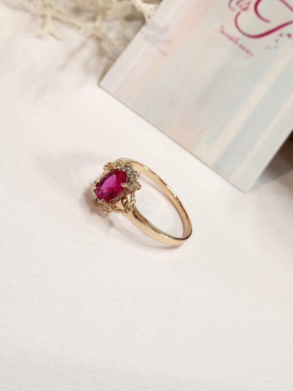 Hot Pink Frame Ring (size 7) - Image 2