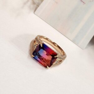 Double Tone Solitaire Ring (size 7)