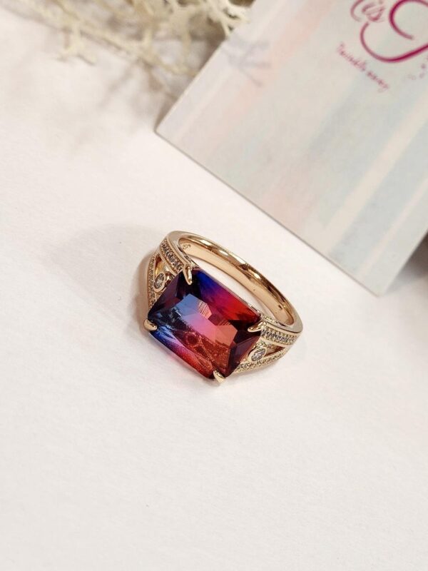 Double Tone Solitaire Ring (size 7)