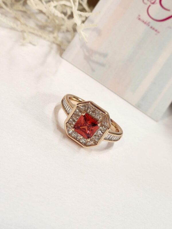 Wine Red Sleek Band Ring (size 7,size 8)