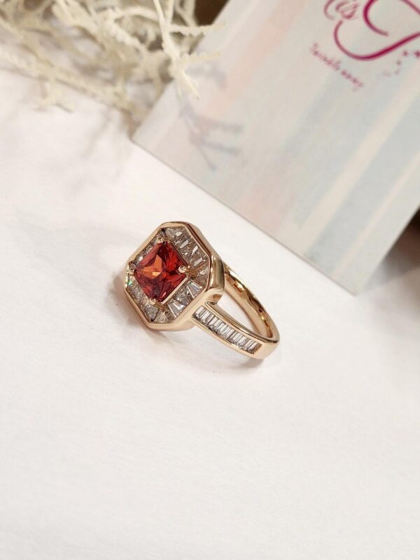 Wine Red Sleek Band Ring (size 7,size 8) - Image 2