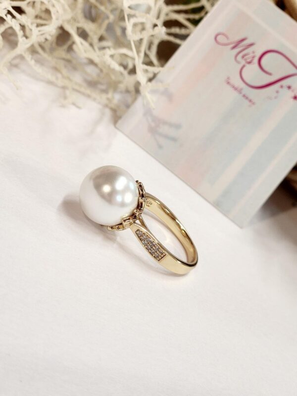 Golden Opulence Pearl Ring(size 7) - Image 2