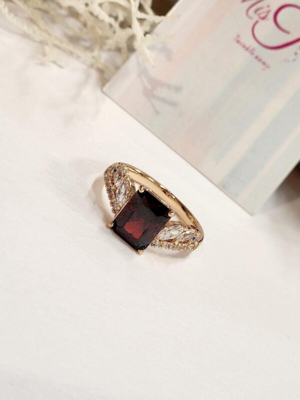 Wine Red Crown Ring(size 7,size 9)
