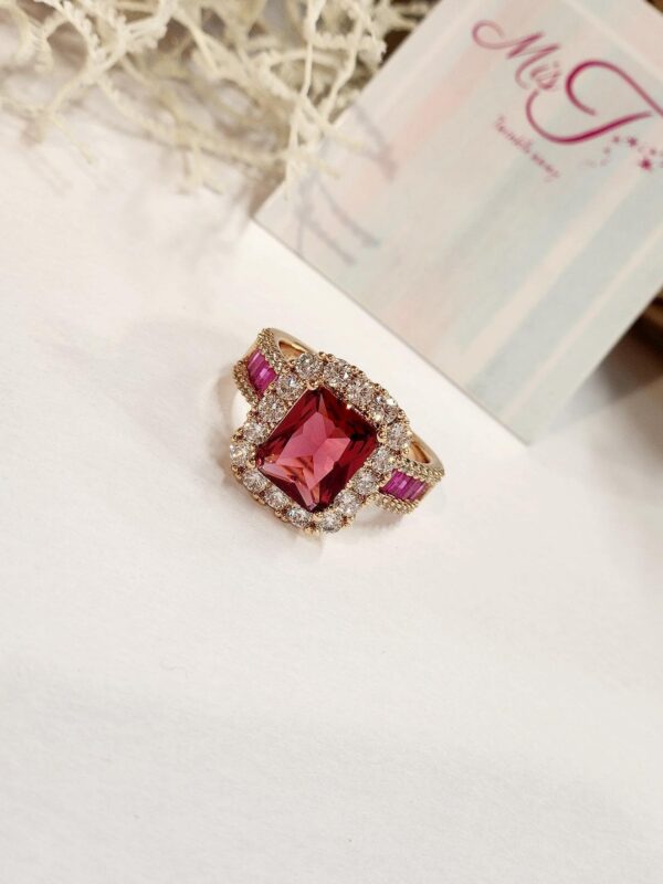 Red Solitaire & Ruby Band Ring (size 8,size 9)