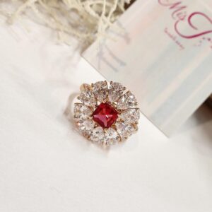 Red Bloom Ring (size 9)