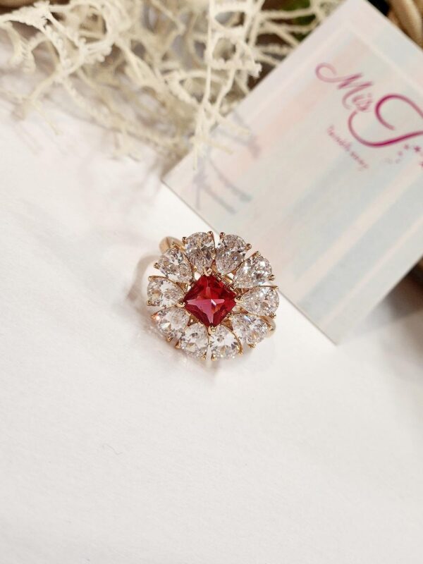 Red Bloom Ring (size 9)