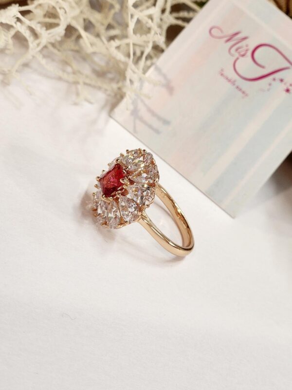 Red Bloom Ring (size 9) - Image 2