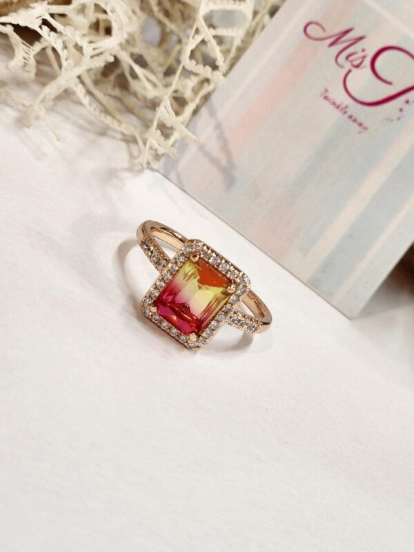 Dual Tone Topaz Rust Ring (size 11)