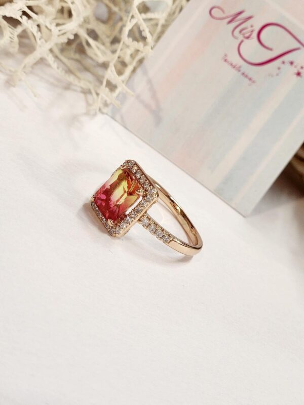 Dual Tone Topaz Rust Ring (size 11) - Image 2