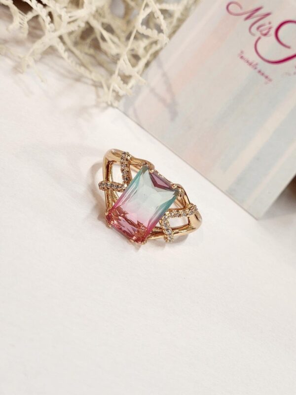 Aquamarine Princess Cut Ring (size 10)