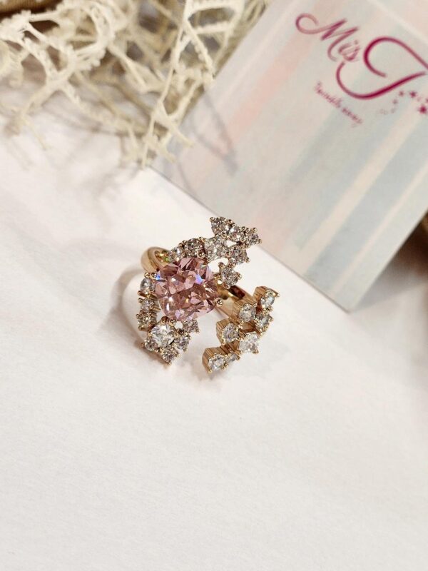 Blush Pink Cluster Ring (Adjustable)