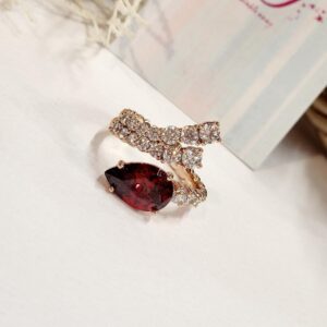 Wine Red Glare Ring (Adjustable)