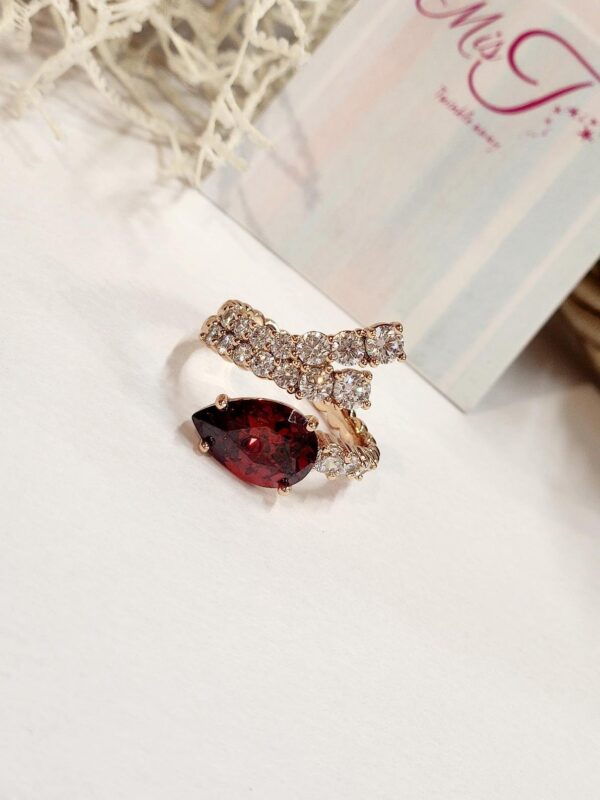 Wine Red Glare Ring (Adjustable)