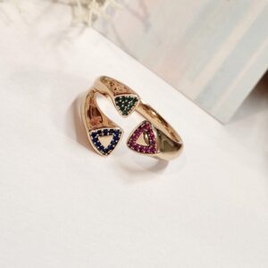 Multi Colour Nano Setting Ring (size 9)