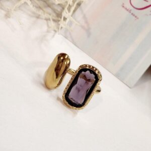 Amethyst Nugget Ring (Adjustable)