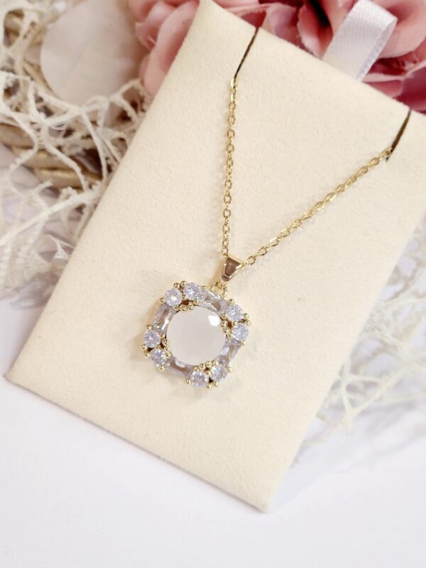 Moon Stone Anti Tarnish Pendant set