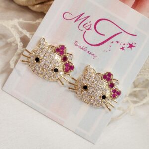 Kitty Bow Studs