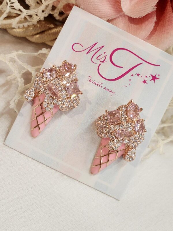 Pretty Pink Ice Cream Studs
