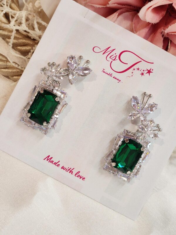 Butterfly Bottle Green Earrings