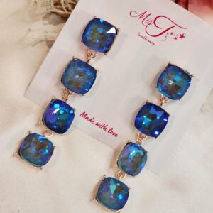 Rainbow Blue Floor Earrings