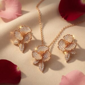 Rose Finish Luxe Pendant set