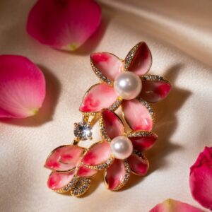 Shaded Pink Pearl Brooch