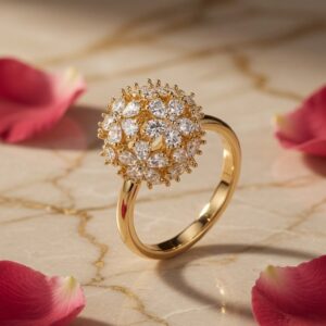 Floral Bouquet Dome Dreamy Ring(size.6.8)