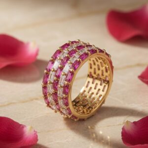 Spotlight Glow Ruby Tyre Band Ring (size 6)