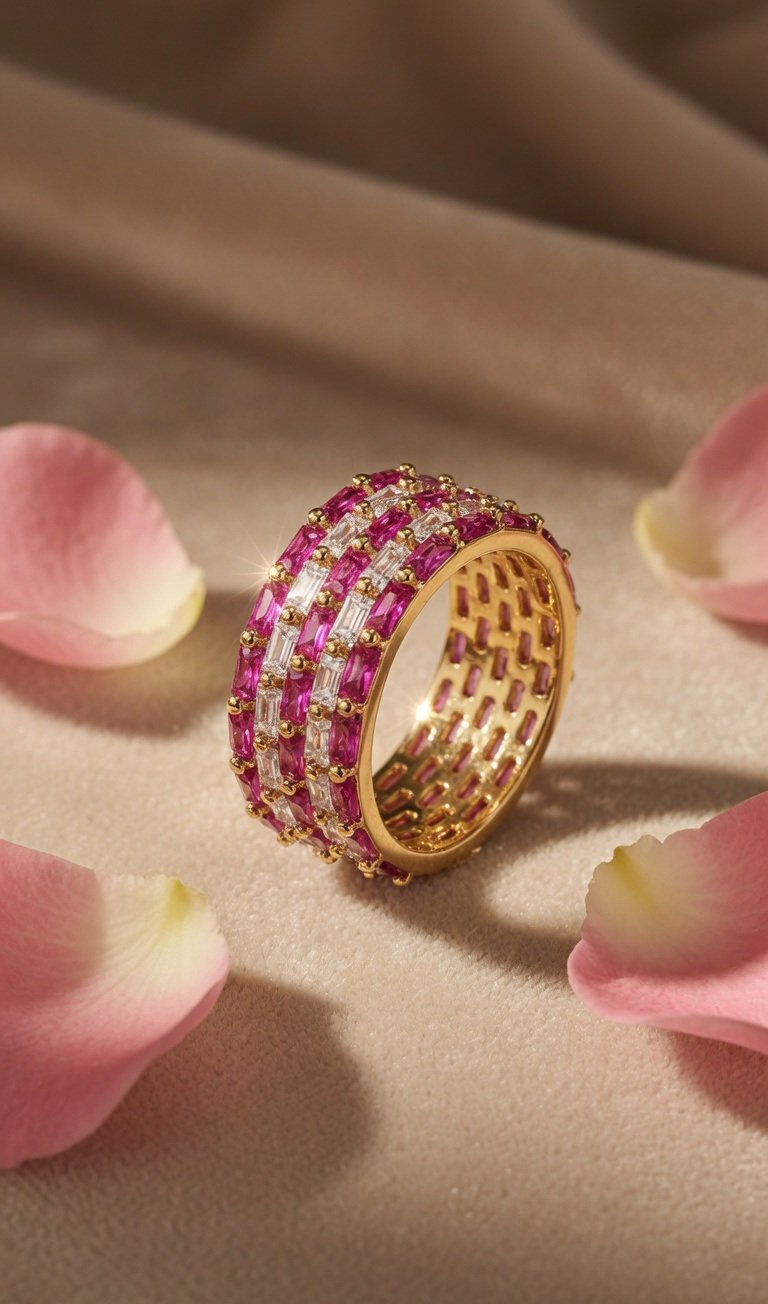 Spotlight Glow Ruby Tyre Band Ring (size 6) - Image 2