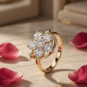 Floral Cluster Real Glow Ring (size 5)